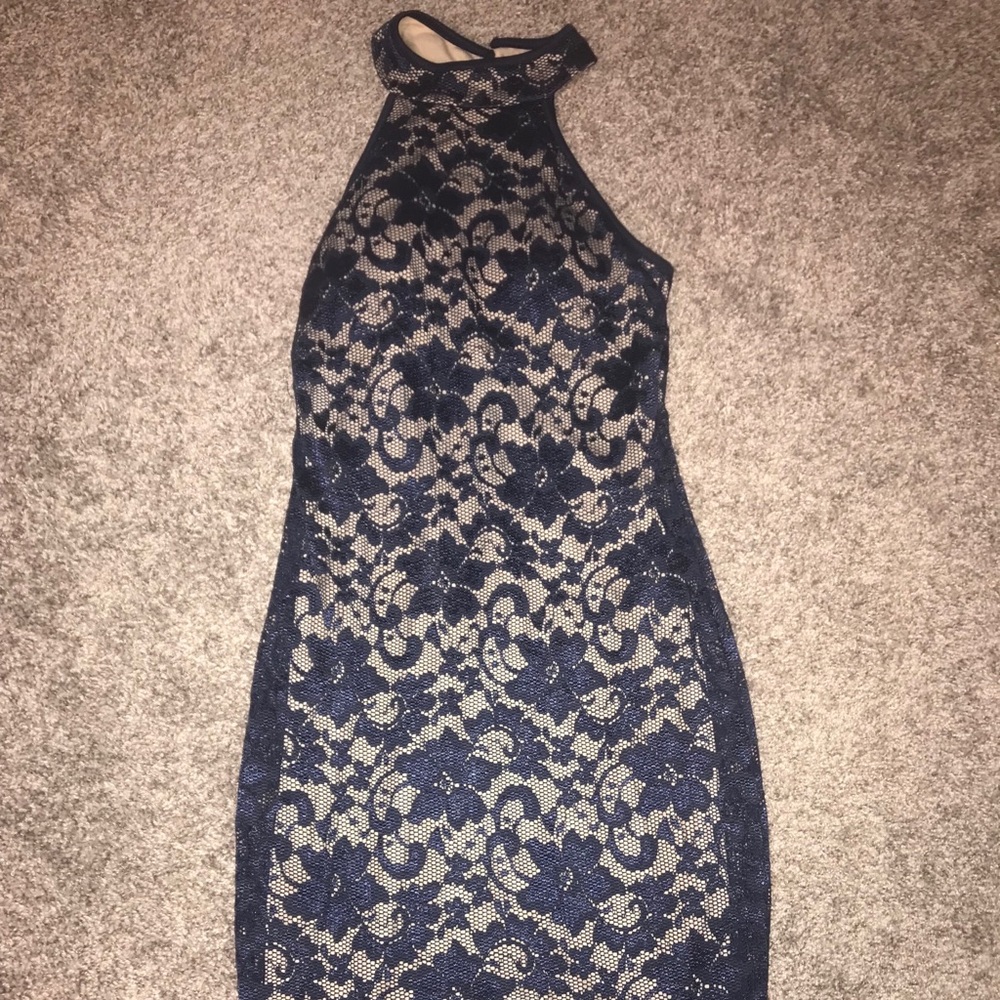 Navy lace dress